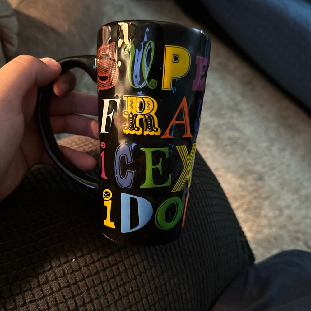 Disney tall coffee mug Mary Poppins, supercalifragilisticexpialidocious
